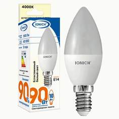 Лампа светодиодная IONICH, E14, 10W, 4000K, "Свеча", арт. 773251 - (10 шт.)