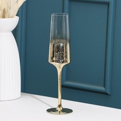 Бокал для шампанского Magistro Мерцание, 190 мл, цвет золотой No Brand