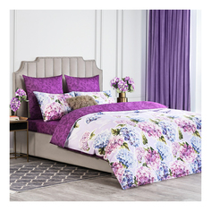 Комплект постельного белья Estia Флер полутораспальный хлопок 50 х 70 см фиолетовый