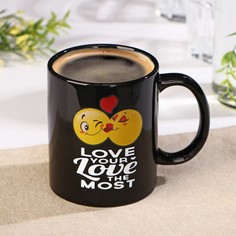 Кружка-хамелеон Доляна «Моя любовь», 350 мл, цвет чёрный