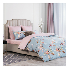 Комплект постельного белья Estia Этери полутораспальный хлопок 50 х 70 см голубой