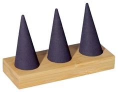 Подставка для колец 13*5*8, конусы, цвет чёрно-бежевый No Brand