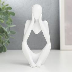 Сувенир полистоун "Абстракция - ничего не слышу" белый 12,7х5,3х6 см No Brand