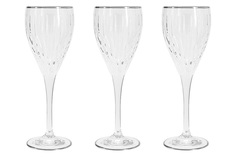 Набор бокалов для вина Same Пиза серебро хрусталь 6шт 250мл SM2101/S-A