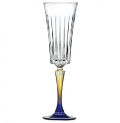 Бокалы для шампанского 6 шт RCR Cristalleria Italiana SpA "Джипси цветная ножка" 117072