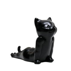 Фигура "Кот мордой вверх" черный, 17см Хорошие сувениры
