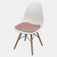Подушка на стул противоскользящая CHIEDOCOVER из велюра, 39х40, розовый