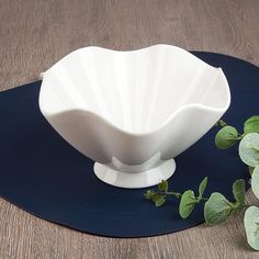 Салатник на ножке Nouvelle Маршмеллоу 18х18х9.5 см, 700 мл, фарфор