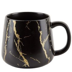 Кружка Nouvelle Черный мрамор 450 мл, фарфор