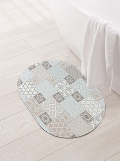 Коврик противоскользящий Орнамент из плитки для ванной и туалета 58х38 см Joy Arty