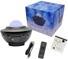 Ночник лазерный проектор звездного неба bluetooth колонка Chelay