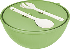 Салатник Sugaramp;Spice Vanilla с приборами и крышкой 5л фисташка Plastic Centre