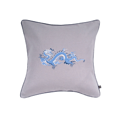 Декоративная подушка BELLEHOME с вышивкой Blue Dragon