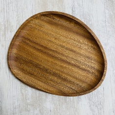 Поднос деревянный декоративный тарелка- менажница No Brand