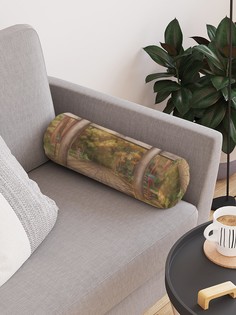 Декоративная подушка валик JoyArty Солнечные тории в лесу на молнии, 45 см, диаметр 16см