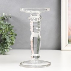 Подсвечник стекло "Подиум" прозрачный 20,5х13х13 см No Brand