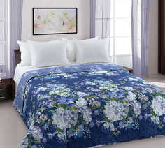 Покрывало Белый стих 1 Син. из перкали 140х210 стеганое Текс Дизайн