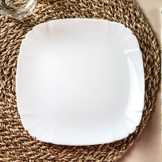Тарелка десертная Luminarc Lotusia, d=20,5 см, стеклокерамика, цвет белый(6 шт.)