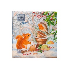 Салфетки бумажные Home Classic Новогодняя беседа, 3 слоя, 20 листов