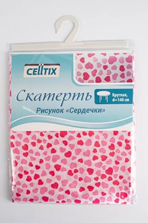 CELLTIX Скатерть круглая d= 140см полиэстер, Сердечки арт. 757719