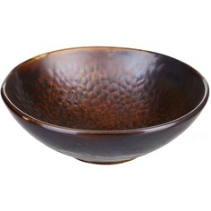 Салатник Kunstwerk Мак 550мл, 180х180х55мм, фарфор, медный