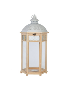 Подсвечник декоративный Фонарь дерево 37х32х78 см, ALAT Home, 757445