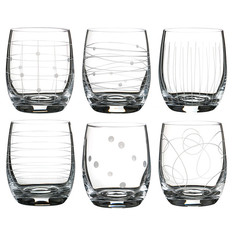 Набор стаканов для воды и виски стекло 6 шт 300 мл Bohemia Crystal Виола Микс 674-419