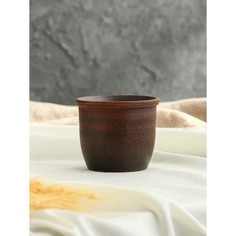 Красная глина Стакан "Лофт", гладкий, красная глина, 0.4 л,