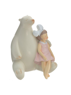 Фигурка Alat Home "Девочка с медведем" 11х11х12 см, 787070