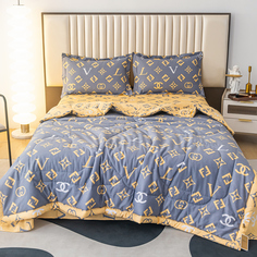 Комплект постельного белья Сатин с Одеялом 100% хлопок Ситрейд Евро