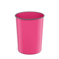 Корзина для бумаг Erich Krause Bubble Gum, 13,5 литров, литая, пластик, розовая