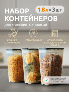 Набор контейнеров для сыпучих продуктов и еды Альт-Пласт АП 549