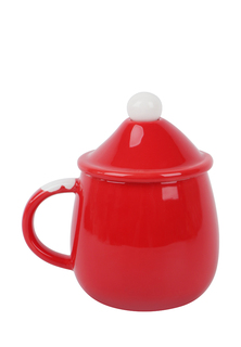 Кружка новогодняя с крышкой и ложкой H714 Kari Home