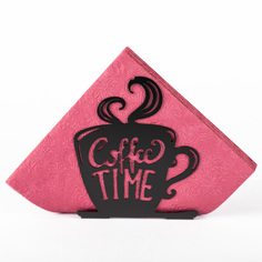 Салфетница "Coffee Time" Подставка для салфеток металлическая Veranda