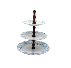 Этажерка 3-x ярусная Thun "Роза /Голубая роза /платина"