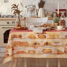 Скатерть "Этель" Bakery house 220х147 см, 100% хлопок, репс 210 г/м2 No Brand