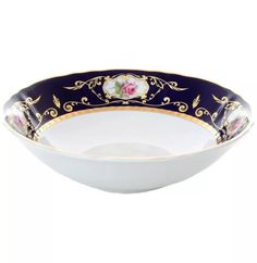 Салатник 23 см Leander Соната /Роза /Кобальт 158099 No Brand