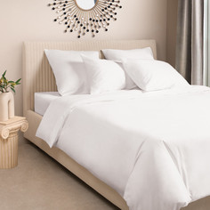 Комплект постельного белья Моноспейс Евро белый Ecotex