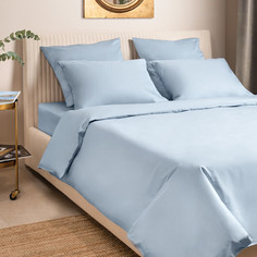 Комплект постельного белья Моноспейс 2 сп. серо-голубой Ecotex