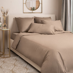 Комплект постельного белья Моноспейс 2 сп. бежевый Ecotex