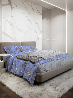 Комплект постельного белья 1,5-спальный Galtex КОМПАНЬОН: Цветы сакуры лавандовый 70х70