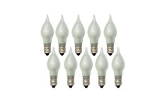 Комплект матовых лампочек LED в виде пламени с цоколем Е10, 10 шт Mobicent
