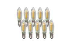 Комплект светодиодных лампочек LED-10T теплый свет с цоколем Е10, 10 шт Mobicent