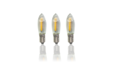 Комплект светодиодных лампочек LED-3T теплый свет с цоколем Е10, 3 шт Mobicent