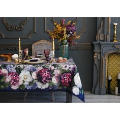 Набор столовый "Этель" Цветочный этюд, скатерть 220x150 см, салф. 40*40 см-12 шт, 100% xл