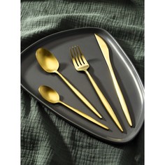 Набор столовыx приборов, Magistro «Оску базис», 4 предмета, золотой Maestro