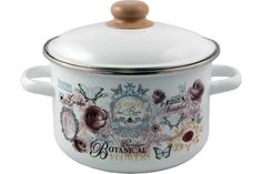 Кастрюля эмалированная APPETITE 1RD221М Roses 5,5л