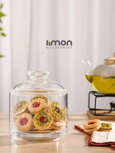 Конфетница прозрачная с крышкой пластиковая Limon