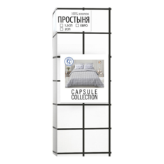 Простыня Славянский текстиль Capsule collection 150 x 215 см бязь бело-черная