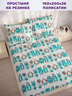 Простынь на резинке Simple House Owl 160х200 см